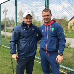 Ребров посетил тренировку «Олимпика» (ФОТО)