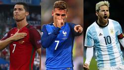 Роналду, Гризманн и Месси претендуют на звание лучшего футболиста года по версии ФИФА