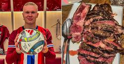 After scoring a hat-trick against the Kazakhstan national team, Haaland ate a huge portion of meat (PHOTO)