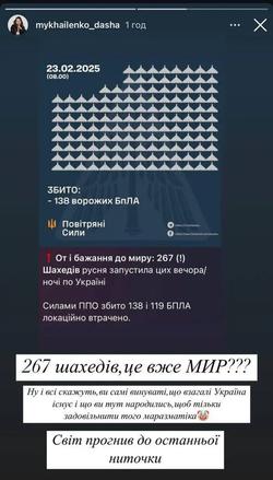 Дружина півзахисника «Динамо»: «267 шахедів, це вже МИР?»